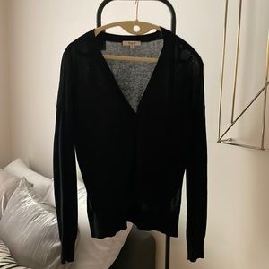 Black thin cardigan from Madewell